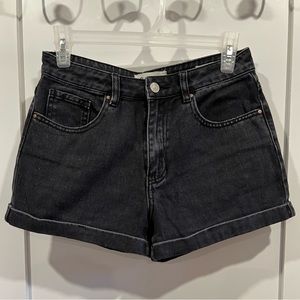 PacSun Black Jean Mom Short